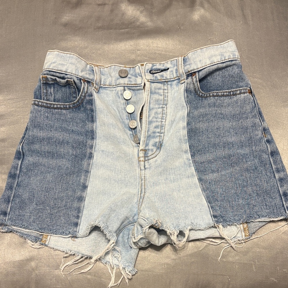 PacSun Two-Tone Denim Jean Shorts